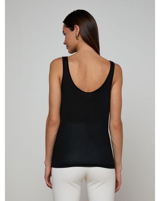 L'Agence Black 'Agence Celia Scoopneck Tank Top
