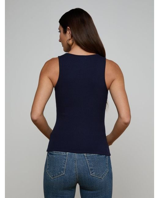 Débardeur À Encolure Dégagée Adira, Bleu Nuit L'Agence en coloris Blue