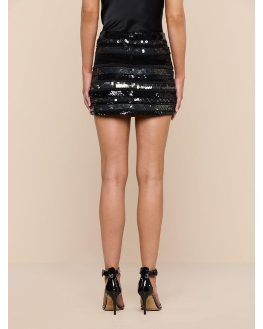 L'Agence Natural Dion Sequin Mini Skirt