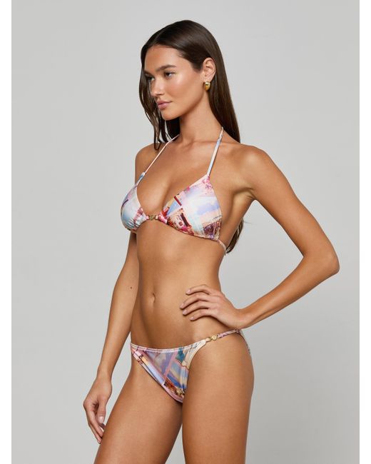 L'Agence White String Bikini Bottom