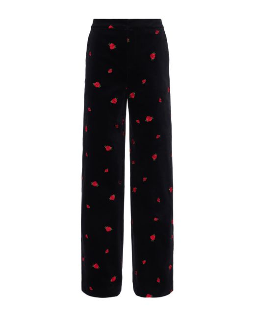 L'Agence Black Livvy Velvet Trouser