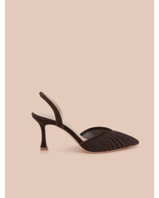 L'Agence Natural Bowery Mesh Slingback Pump