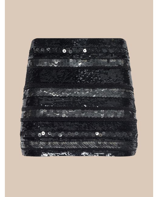 L'Agence Natural Dion Sequin Mini Skirt