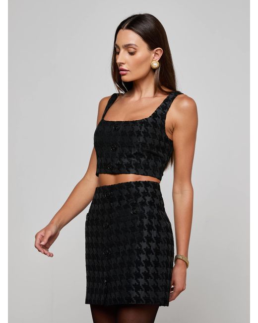 Top À Motif Pied-De-Poule Maylin, Noir À Motif Pied-De-Poule Ton Sur Ton L'Agence en coloris Black