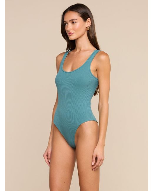 L'Agence Blue Nica Scoopneck Bodysuit