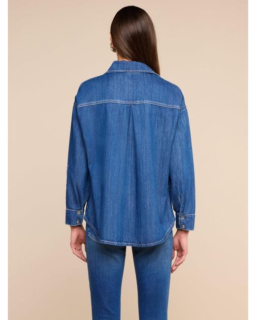 L'Agence Blue Jorah Oversized Shirt
