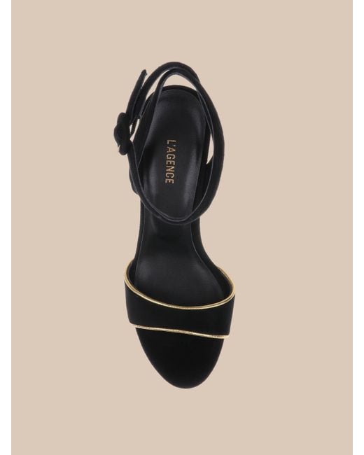 L'Agence Black Essie Platform Sandal