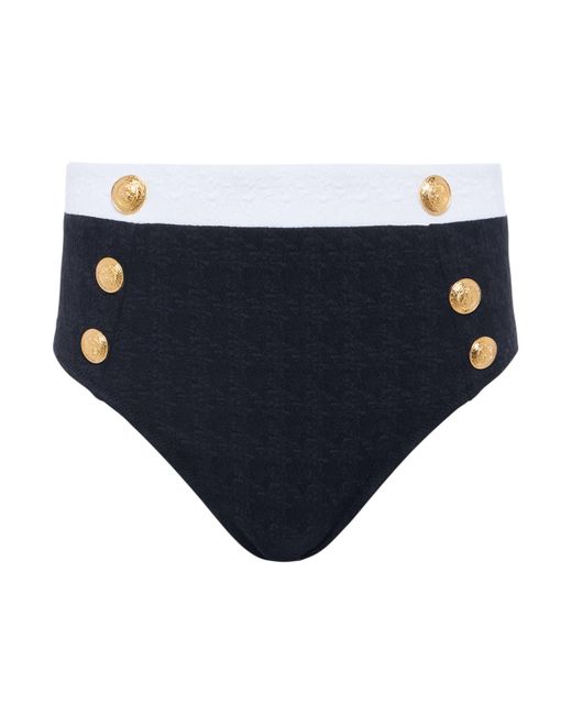 Bas De Bikini Taille Haute Vanessa En Noir/Blanc L'Agence en coloris White