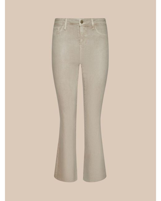 L'Agence Natural Kendra Coated Cropped Flare Jean