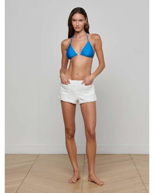 L'Agence Blue Amiya Cover-Up Short