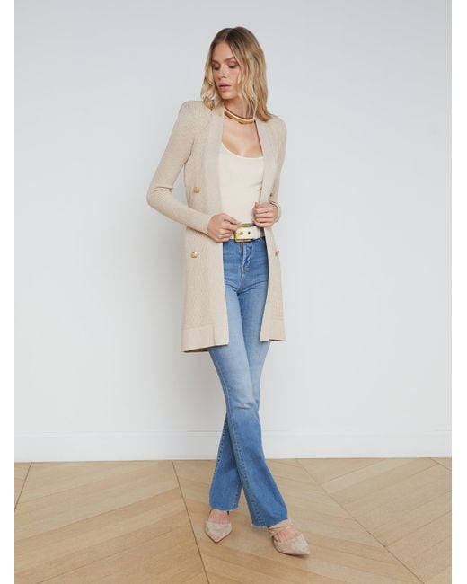 Cardigan Croisé Noé En Pécan L'Agence en coloris Natural