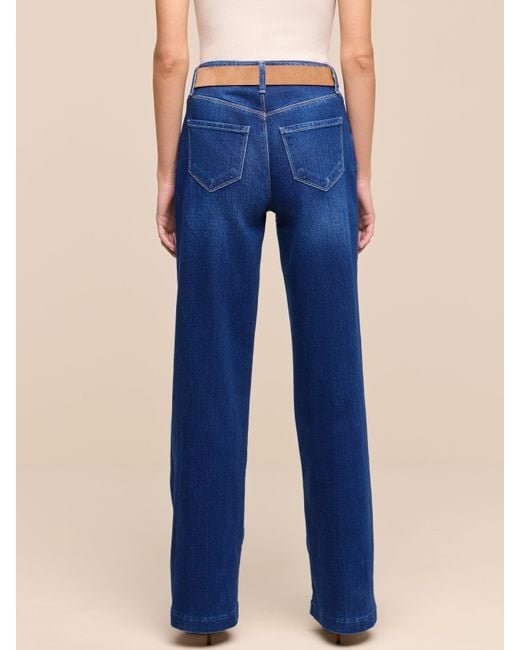 L'Agence Blue Petite Scottie Wide-Leg Jean