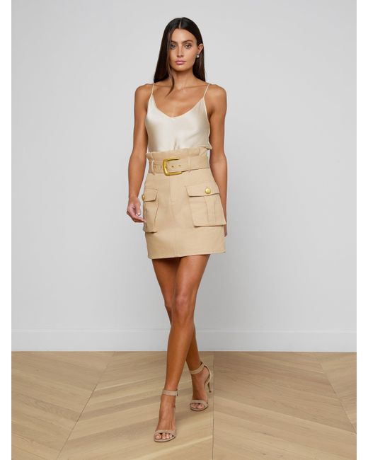 L'Agence White Maelis Mini Skirt