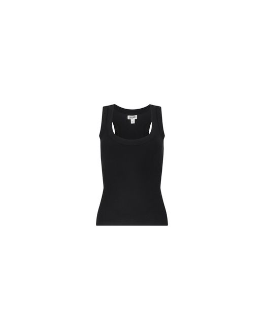 L'Agence Black Shania Racerback Tank Top