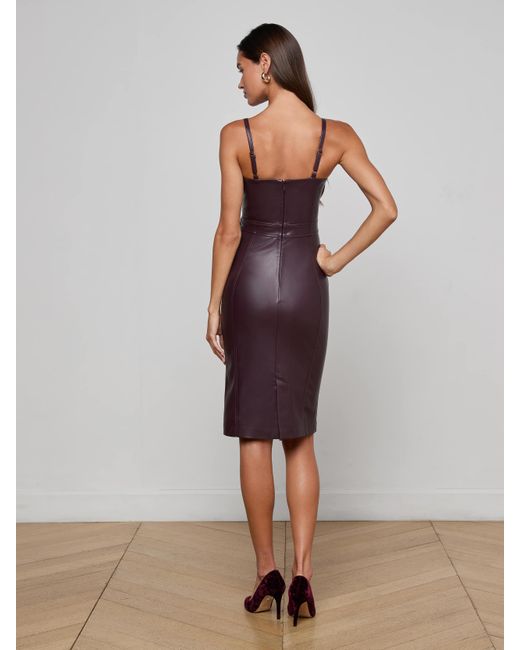 L'Agence Halia Vegan Leather Dress | Lyst