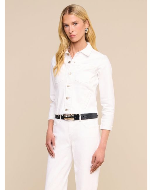 L'Agence White Janelle Denim Jacket