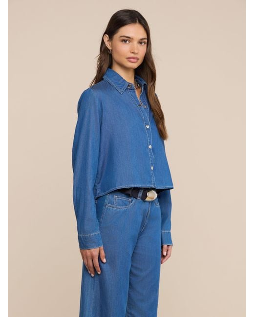 L'Agence Blue Annette Chambray Shirt