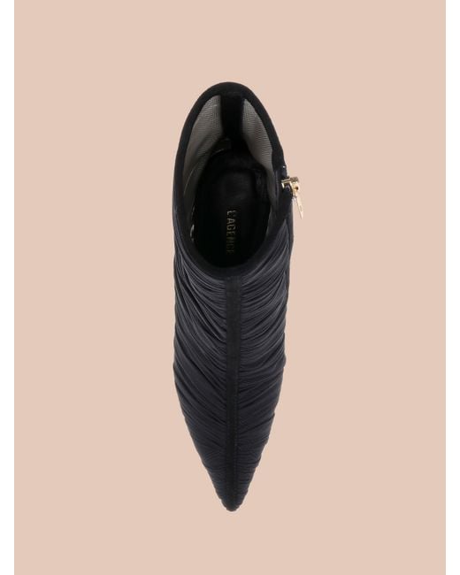 L'Agence Black Fulton Mesh Bootie