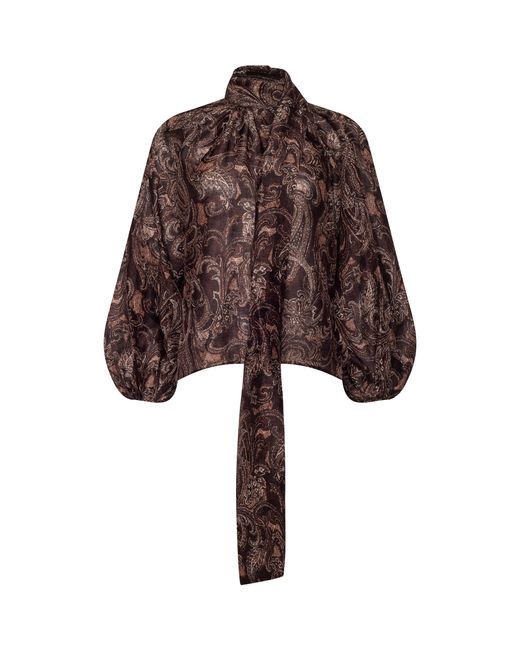 Chemisier Oversize Rhett, Marron À Motif Cachemire L'Agence en coloris Brown