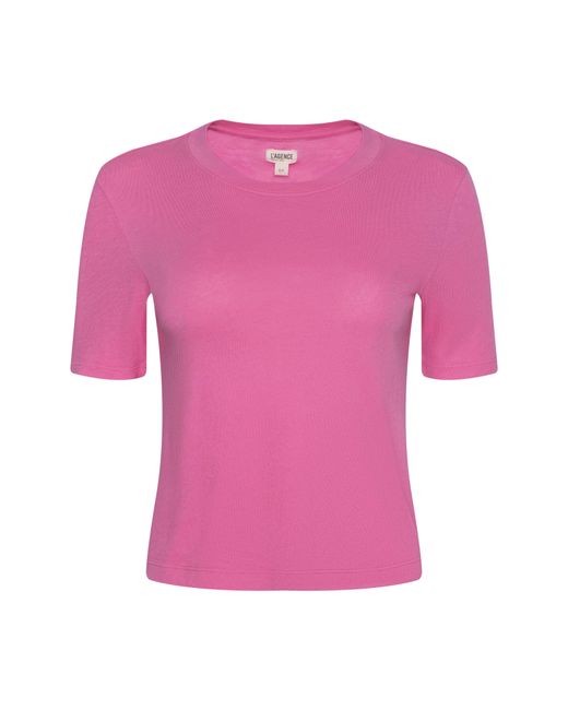 L'Agence Pink Stormy Cotton T-Shirt