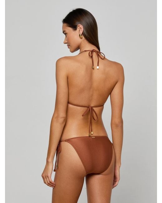 L'Agence Brown Annabelle Triangle Bikini Top