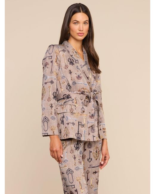 L'Agence Brown Aven Wrap Blazer