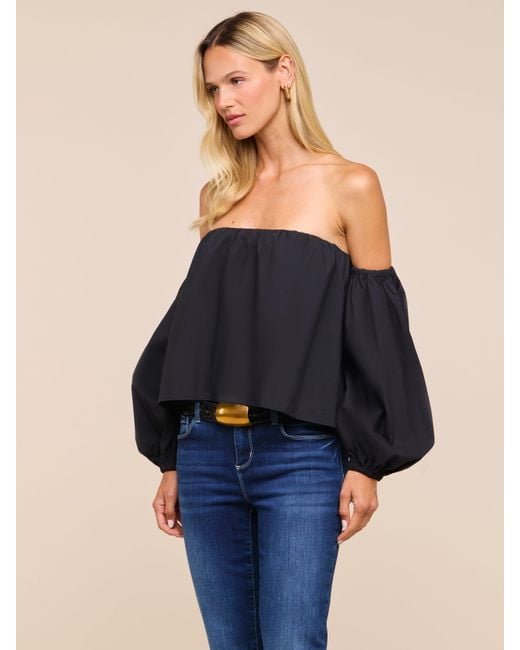 L'Agence Black Sarai Off-The-Shoulder Top