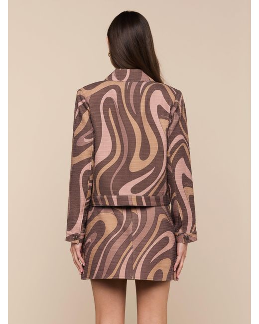L'Agence Brown Nyx Cropped Jacket