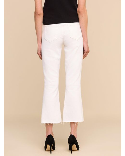 L'Agence White Kendra Cropped Flare Jean