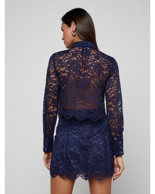 Chemisier En Dentelle Roelle, Bleu Nuit L'Agence en coloris Blue