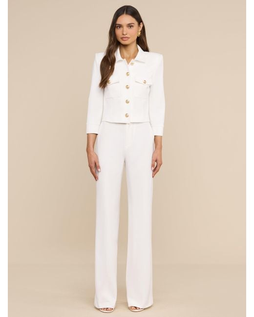 L'Agence White Kumi Cropped Jacket