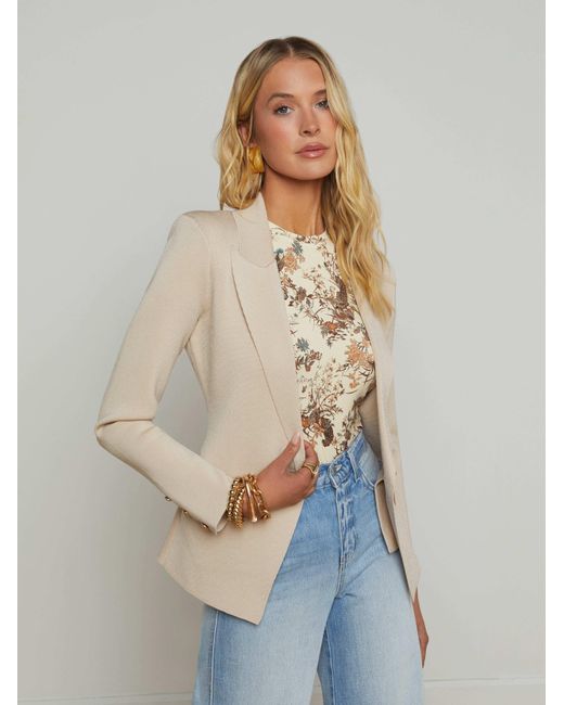 L'Agence Blue 'Agence Chamberlain Knit Blazer