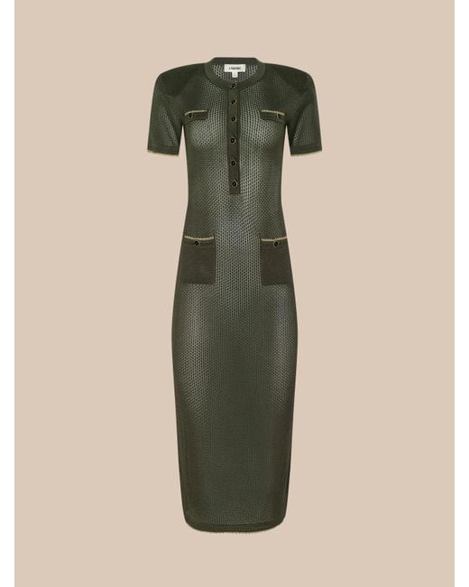 L'Agence Green Mel Knit Dress