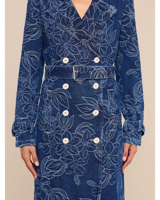 L'Agence Blue Bradley Trench Coat