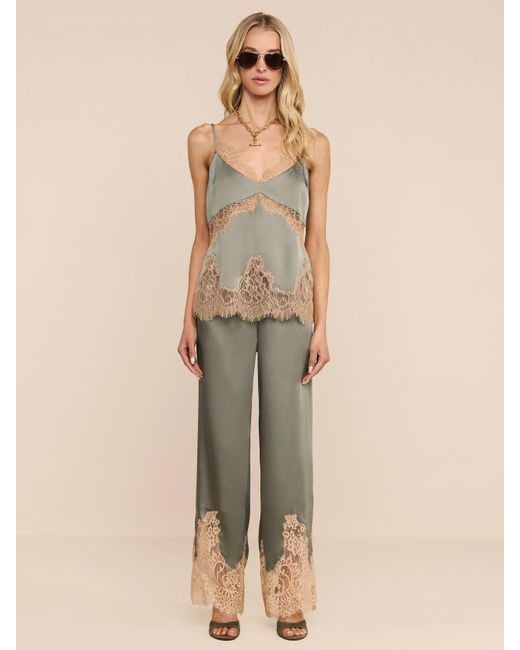 L'Agence Natural Mitsu Satin Lace Camisole