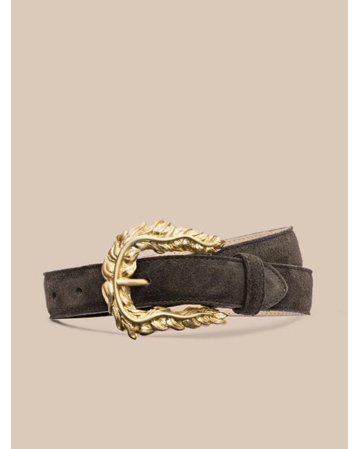 L'Agence Natural Sedaris Suede Belt
