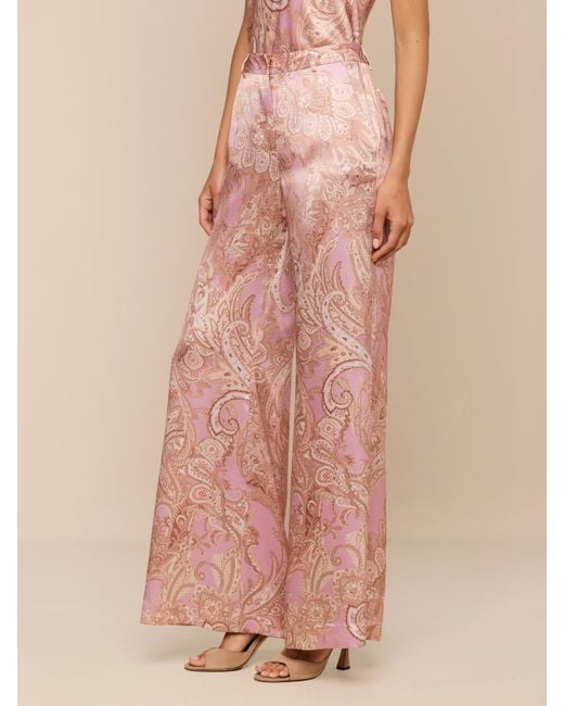 L'Agence Natural Pilar Silk Wide-Leg Pants