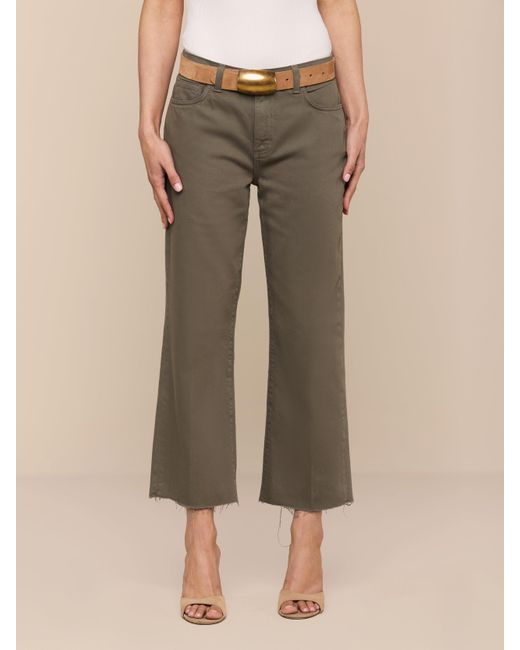 L'Agence Natural Wanda Cropped Wide-Leg Jean