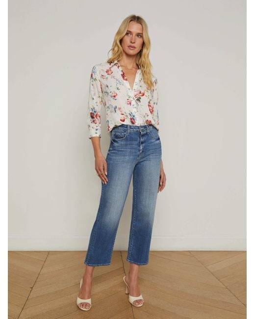 L'Agence White 'Agence Camille Blouse Top