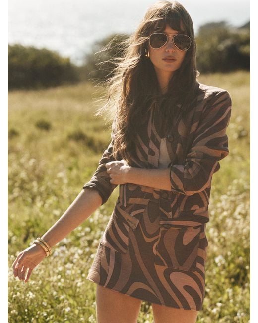 L'Agence Brown Nyx Cropped Jacket