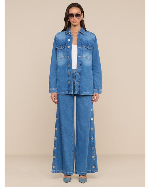L'Agence Blue Samaya Denim Safari Jacket