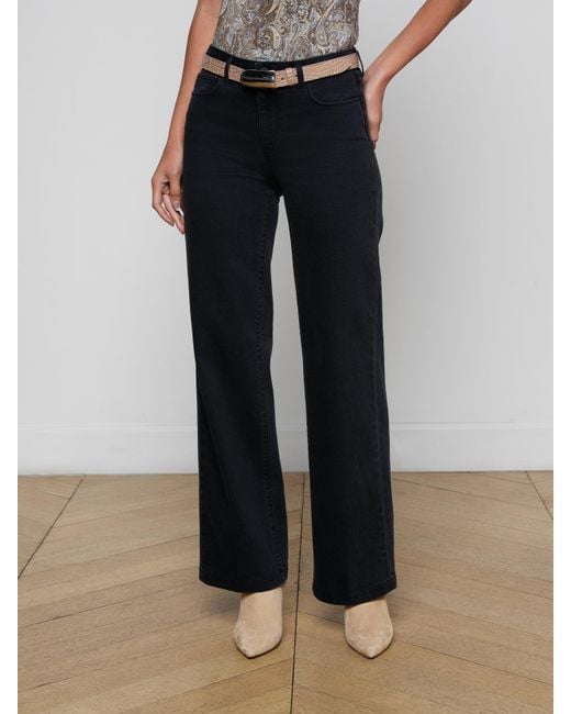 L'Agence White Scottie Wide-Leg Jean