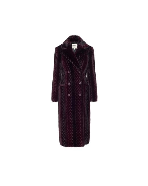 L'Agence Purple Icelyn Faux Fur Coat