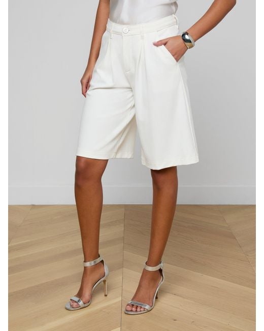 L'Agence White Akasha Bermuda Short