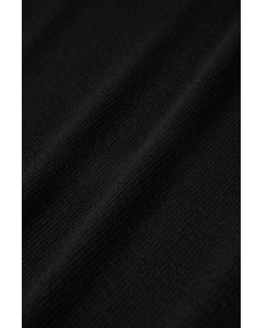 L'Agence Black Voletta Turtleneck Knit Dress