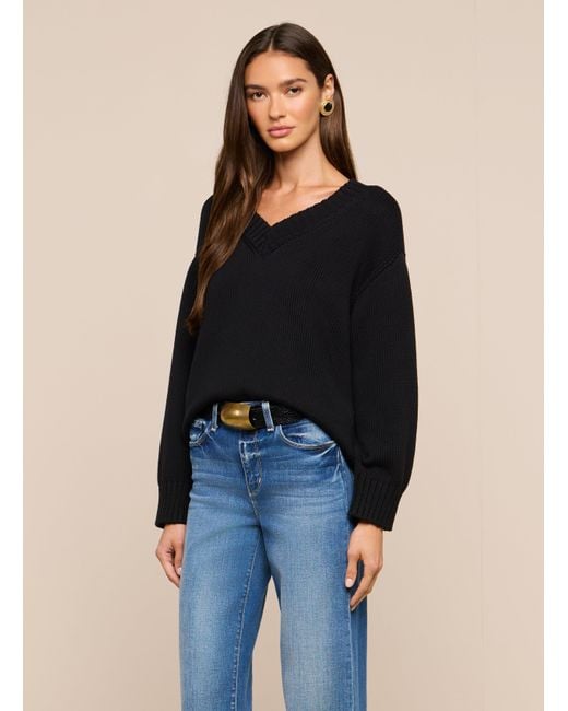 L'Agence Black Paxton Oversized Pullover