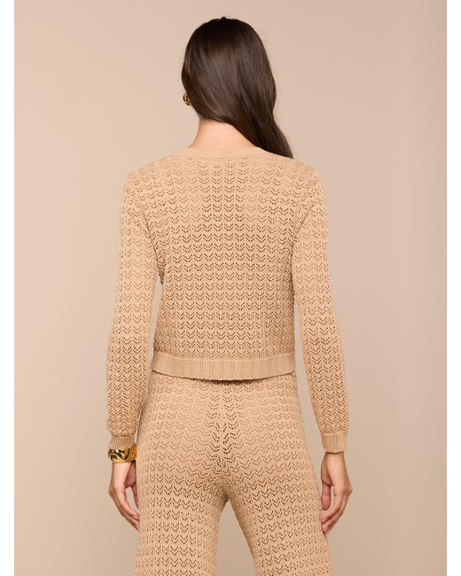 L'Agence Natural Orla Pointelle Knit Cardigan