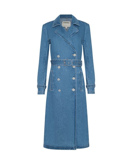 L'Agence Blue Bradley Trench Coat