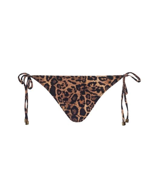 L'Agence Brown 'Agence Britt Tie-Side Bikini Bottom
