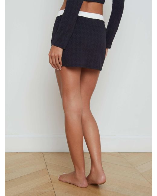 L'Agence Black Coco Color Blocked Skirt Cover Up